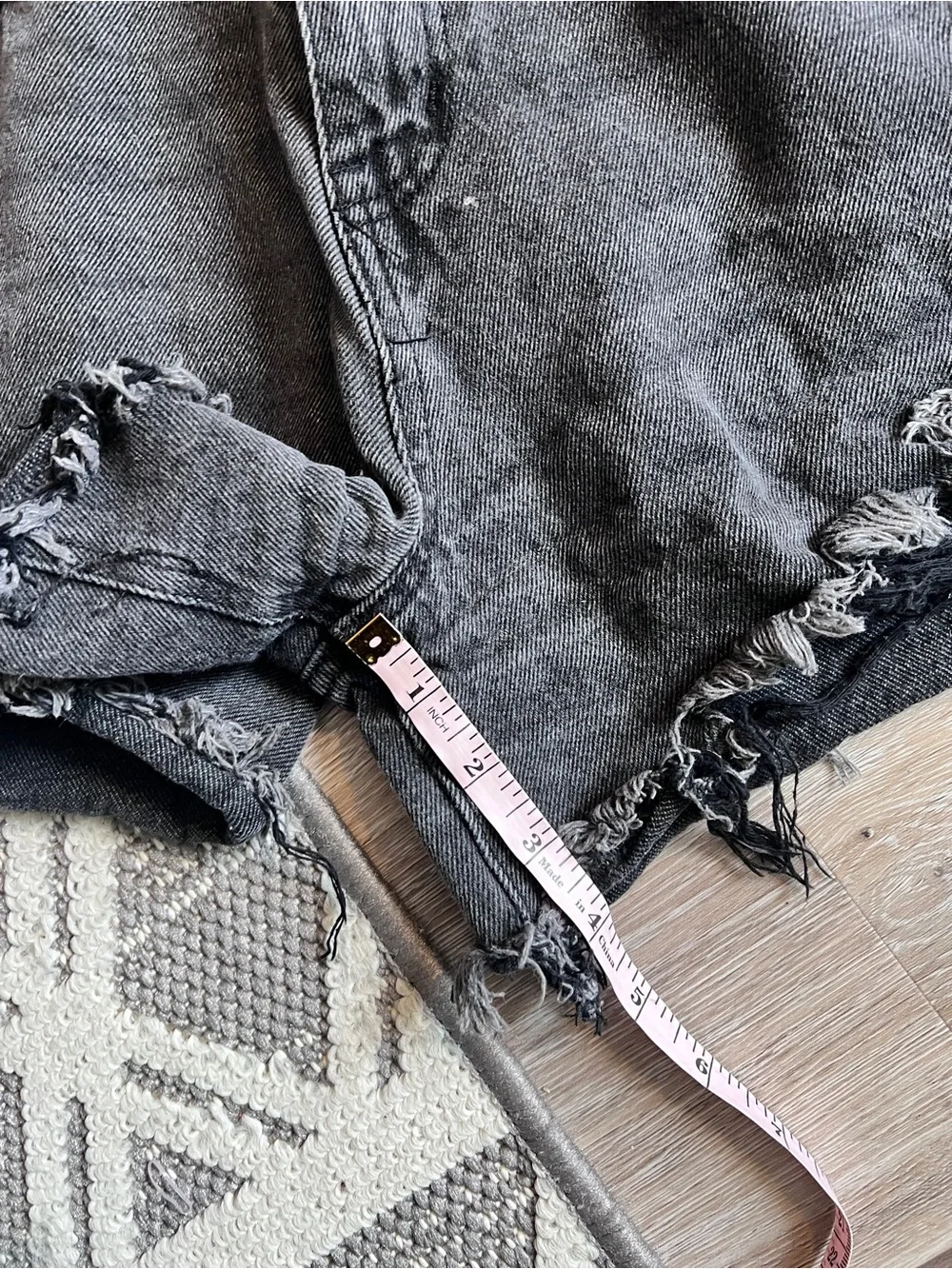 Forever21 black denim cut off shorts high rise